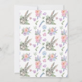 Paaszegeningen Curious Grey Bunny Green Leaves (Achterkant)