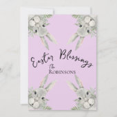 Paaszegeningen Curious Grey Bunny Lila bladeren (Voorkant)