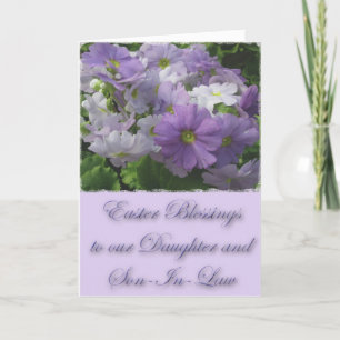 Paaszegeningen dochter en schoonzoon Primrose Feestdagen Kaart