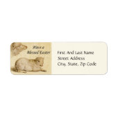 Paaszegeningen Holbein's Resting Lamb Artwork Etiket (Voorkant)