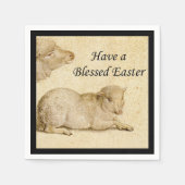 Paaszegeningen Holbein's Resting Lamb Artwork Servet (Voorkant)