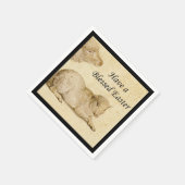 Paaszegeningen Holbein's Resting Lamb Artwork Servet (Hoek)