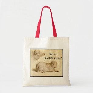 Paaszegeningen Holbein's Resting Lamb Artwork Tote Bag