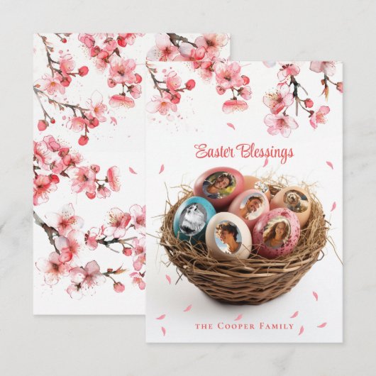 Paaszegeningen Ik snij Afbeeldingen vakantie Kaart (Voorkant / Achterkant)