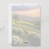 Paaszegeningen Kruis op de heuvel Feestdagenkaart (Achterkant)