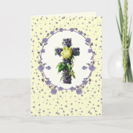 Paaszegeningen.  Kruis Religieus Pasen Feestdagen Kaart