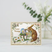 Paaszegeningen Kunstenaar Bunny  reproductie Feestdagenkaart (Staand voorkant)