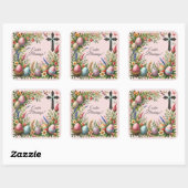 Paaszegeningen Lijst van paaseieren Vierkante Sticker (Vel)