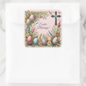 Paaszegeningen Lijst van paaseieren Vierkante Sticker (Tas)