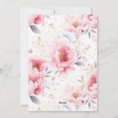 paaszegeningen | Roze Bloemen patroon | Pasen Feestdagenkaart (Achterkant)