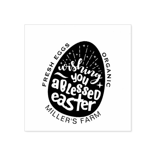 Paaszegeningen speelse script ei karton stempel (Afrduk)