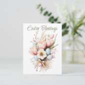 Paaszegeningen Tulp Boquet Vakantie Briefkaart (Staand voorkant)