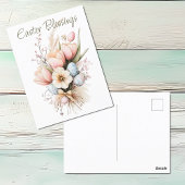 Paaszegeningen Tulp Boquet Vakantie Briefkaart