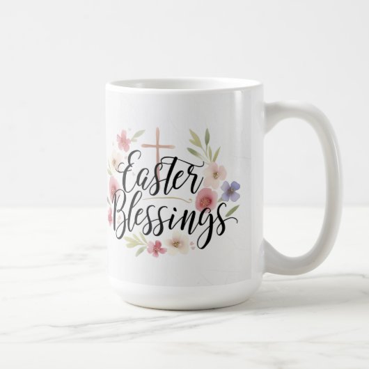 Paaszegeningen Typografie Mok – Elegant Spring (Rechts)