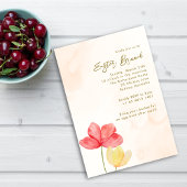 Paaszondag Brunch Elegante Bloemen Minimalist Kaart