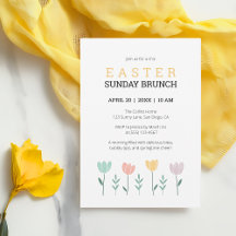Paaszondag Brunch Geel Bloemen Schattige Botanisch
