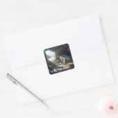 Paaszondag met leeg graf vierkante sticker (Envelop)