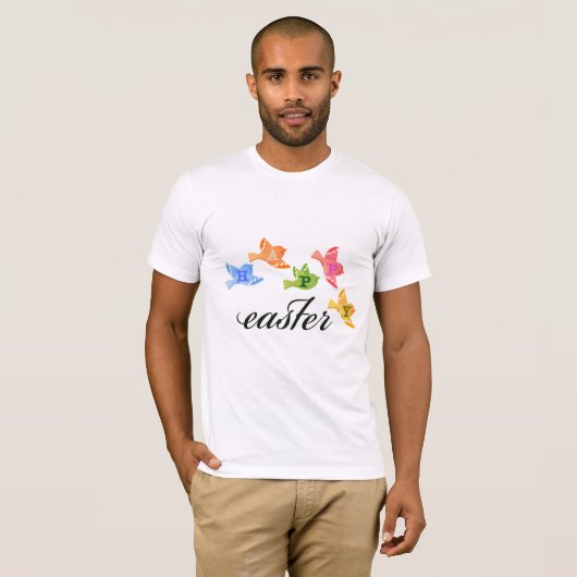 Paaszondag T-Shirt, Happy Easter T-Shirt (Voorkant volledig)
