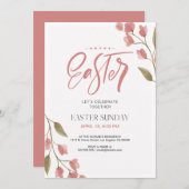 Paaszondag Viering Lente Bloemen Kaart (Voorkant / Achterkant)