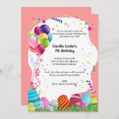 Paaszondagochtend roze uitnodiging (Voorkant / Achterkant)