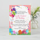 Paaszondagochtend roze uitnodiging (Staand voorkant)