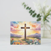 Paaszonsopgang illustratie briefkaart (Staand voorkant)