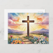 Paaszonsopgang illustratie briefkaart (Voorkant / Achterkant)