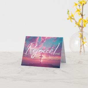 Paaszonsopgang Scène met Cross Silhouette Kaart