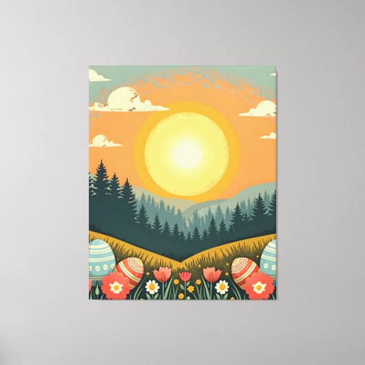Paaszonsopganglandschap Canvas Afdruk (Voorkant)