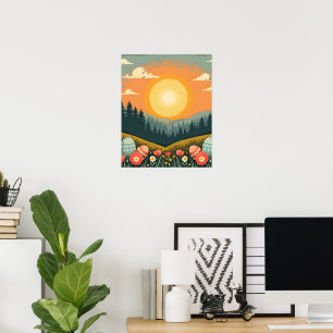 Paaszonsopganglandschap Poster