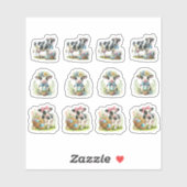 Paaszwart en witte Koeien Sticker (Vel)
