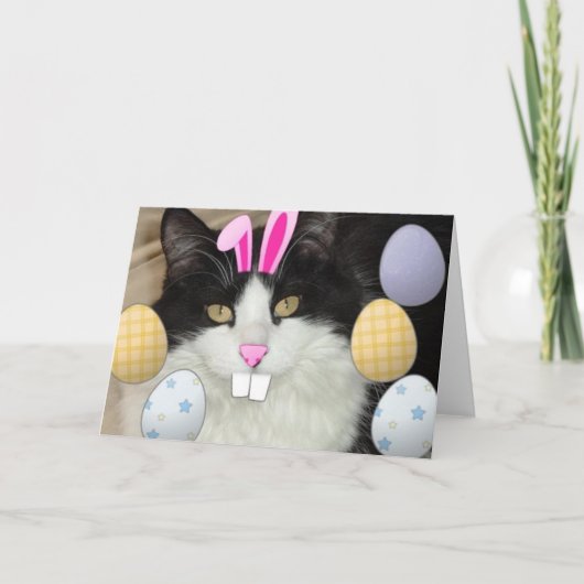 Paaszwart-wittas Feestdagen Kaart (Voorkant)