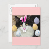 Paaszwart-wittas Feestdagenkaart (Voorkant / Achterkant)