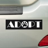 Paawhond adopteren bumpersticker (Op auto)