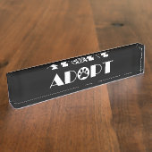 Paawhond adopteren naambordje (Zijkant)