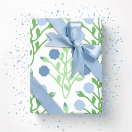Pabla Bloemrooster in Leisteen en Groen Cadeaupapier