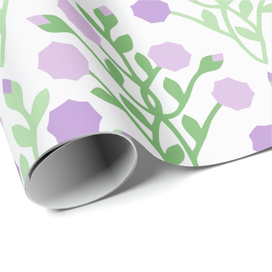 Pabla Petal Lattice in Lilac and Green Cadeaupapier (Rol Hoek)