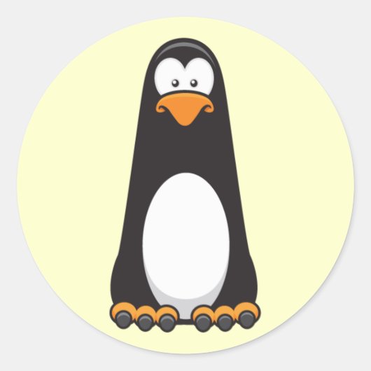 Pablo de Pensive Pinguin Ronde Sticker (Voorkant)