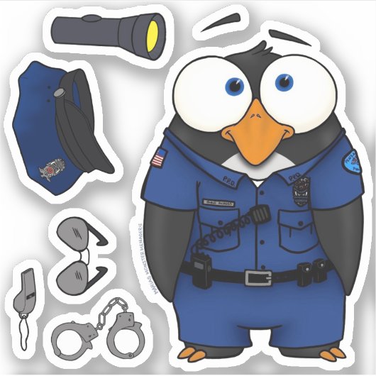 Pablo de pinguïn, sticker set (Voorkant)