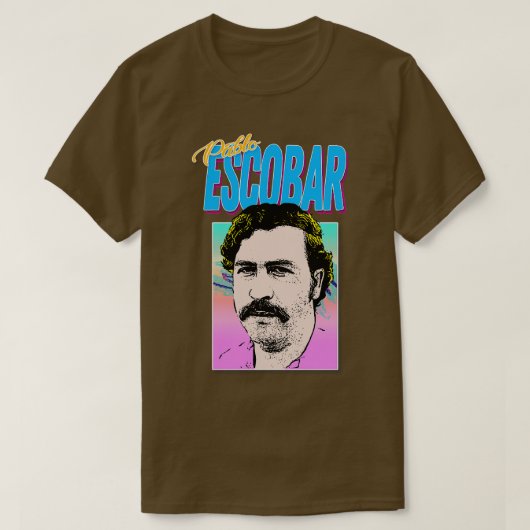 Pablo Escobar 90s Stijlvol Retro Grafisch Ontwerp T-shirt (Design voorkant)