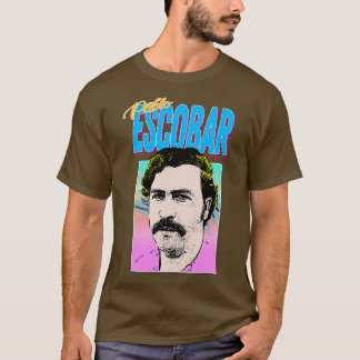 Pablo Escobar 90s Stijlvol Retro Grafisch Ontwerp T-shirt