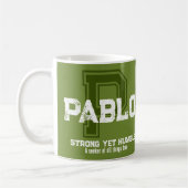 Pablo naam betekent monogram groene koffie mok (Links)