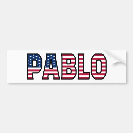 Pablo Name Vorname USA Aufkleber Sticker Auto (Voorkant)