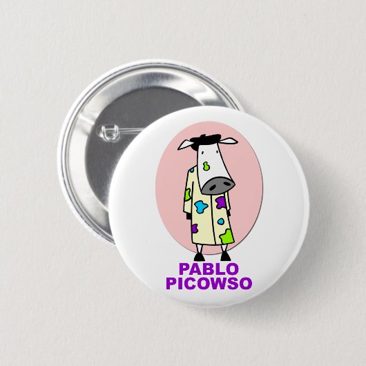 Pablo Picowso Ronde Button 5,7 Cm (Voorkant /achterkant)