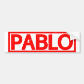 Pablo Stamp Bumpersticker (Voorkant)