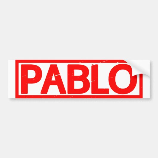 Pablo Stamp Bumpersticker (Voorkant)