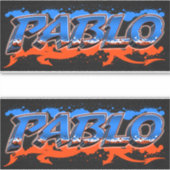Pablo Vorname Name Graffiti Aufkleber Sticker (Voorkant)