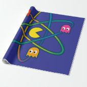 Pac-Atomic Universe – Retro Gaming Art Sticker Cadeaupapier (Uitgerold)
