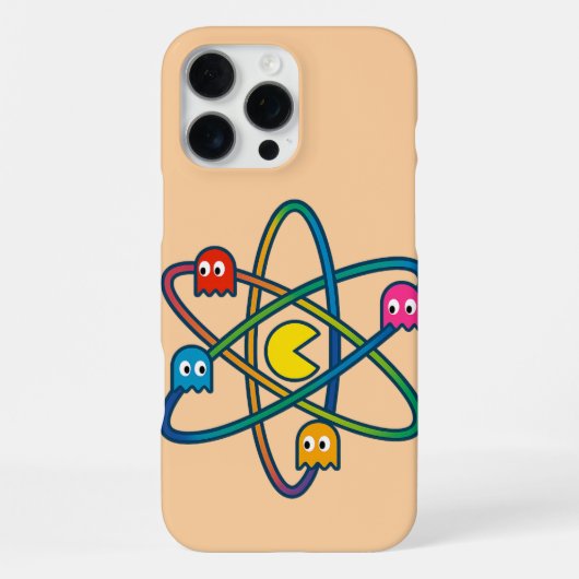 Pac-Atomic Universe – Retro Gaming Art Sticker iPhone Hoesje (Achterkant)