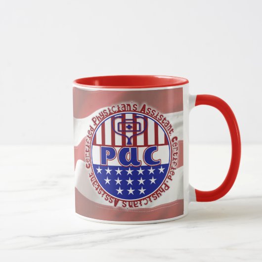 PAC Certified Physician Assistant PATRIOTIC FLAG Mok (Rechts)